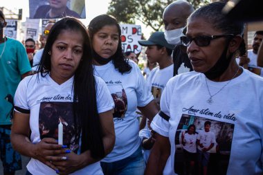 19 Temmuz 2020, Sao Paulo, Brezilya: Brezilya Cumhurbaşkanı Jair Bolsonaro 'yu protesto eden protestocular Central Sao Paulo' daki Franklin Roosevelt Parkı 'nda