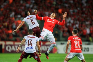 Porto Alegre - FEB 26, 2020: INTER VS TOLIMA - Kolombiya 'dan Tolima' ya karşı oynanan maçta, Libertadores 2020 öncesi Beira-Rio Stadyumu, Porto Alegre 'deki Beira-Rio Stadyumu' nda oynanan üçüncü tur maçında onaylandı.