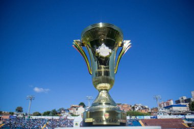 PORTO ALEGRE - FEB 22, 2020: GREMIO - during a match against Gremio, validated by the semifinal of the Gaucho 2020 Championship, at the Beira-Rio stadium, in Porto Alegre