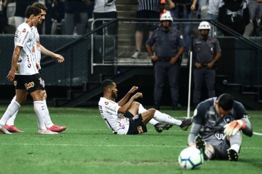 SAO PAULO - OCT 19, 2019: CORINTHIANS during the match between valid for the 27th round of the Brazilian Championship, at the Corinthians Arena in Itaquera