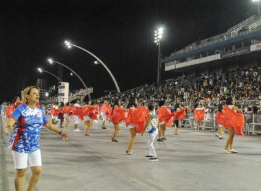 Sao Paulo, 25 Ocak 2020 - SAMBA VAI VAI OKULU TEKNİKİ - Escola de Samba Vai Vai 'nin teknik provası Sao Paulo' nun kuzeyinde Anhembi 'de gerçekleşti. 