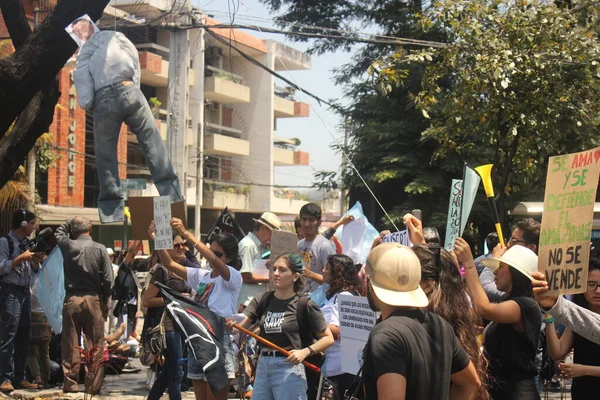 Guayaquil Guayas 2019 Pessoas Protestando Equador — Fotografia de Stock