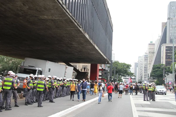 Janvier 2021 Sao Paulo Brésil Manifestation Pacifique Contre Retrait Laissez — Photo