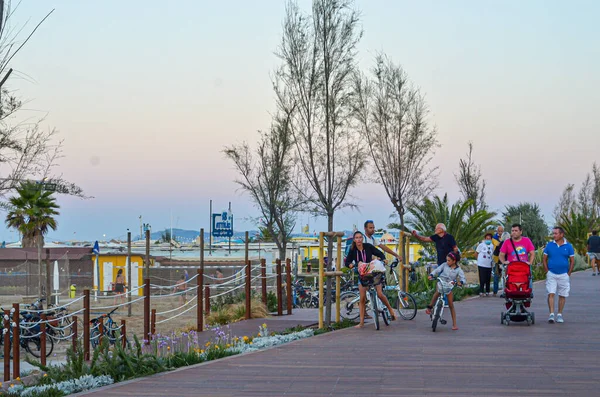 Rimini Ita 2020 Movimentacao Rimini Movimento Pessoas Cidade Italiana Rimini — Fotografia de Stock