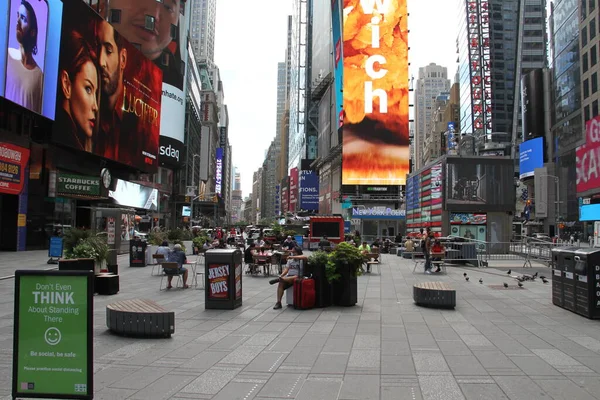 Times Square Volviendo Normalidad Nueva York —  Fotos de Stock