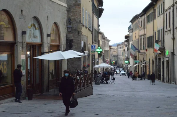 November 2020 Arezzo Italien Den Andra Vågen Covid Oroande Grund — Stockfoto