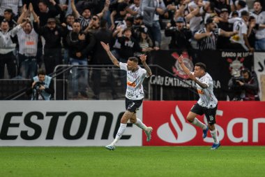 SAO PAULO - 12 Şubat 2020: COPA LİBERTADORES 2020 CORINTHIANS-GUARANI Corinthians karşı Guarani takımı (Paraguay) Copa Libertadores da America 2020, Arena Corinthians