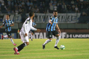 Porto Alegre - Ekim 02, 2019: Gremio 'ya karşı oynanan maçta, Amerika' nın Copa Libertadores takımının yarı finallerinde 1. maçta geçerlidir.