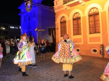 CURITIBA, PR12.12.2019.NATAL-CURITIBA. Brezilya 'daki Largo da Ordem' de Confraternizacao kutlamaları