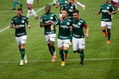 SAO PAULO, SP, BRAZIL, 28.11.2020: Sao Paulo, Brezilya 'da iki takım arasında futbol maçı