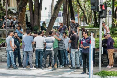 GuARULHOS, Sao Paulo - 02 Nisan 2020: YÖNETMEN Şöför
