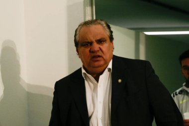 Covid-19.April 13. 2020, Sao Paulo, Brezilya: Bu Pazartesi Palacio dos Bandeirantes 'te düzenlenen basın toplantısında Coronavirus ile mücadele tedbirleri, (COVID-19)