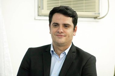 GUARULHOS, Sao Paulo - June 05, 2020: CANDIDATE TO THE MAYOR OF GUARULHOS RODRIGO TAVARES OPENS APPLICATION FOR THE TERMINATION OF THE CURRENT MAYOR OF THE CITY ARQUIVOELEICOES