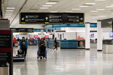 ATLANTA, ABD - 22 Ocak 2020 HARTSFIELD JACKSON ATLANTA HAVAALANI Hartsfield-Jackson Atlanta Havaalanında hareket