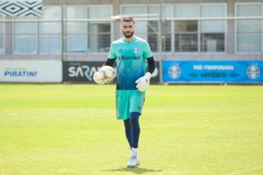 Porto Alegre - Ekim 02, 2019: Gremio 'ya karşı oynanan maçta, Amerika' nın Copa Libertadores takımının yarı finallerinde 1. maçta geçerlidir.
