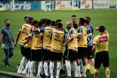 SAO PAULO, SP, BRAZIL, 28.11.2020: Sao Paulo, Brezilya 'da iki takım arasında futbol maçı