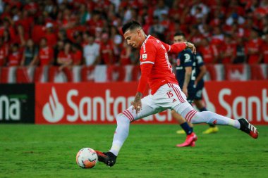 PORTO ALEGRE - FEB 11, 2020: INTER VS UNIVERSIDAD DE CHILE - scored during the return match against Univerisad de Chile, validated by the second phase of the Copa Libertadores da America 2020, at the stadium