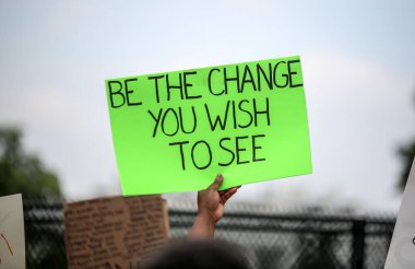 NEW YORK, 28 / 08 / 2020 - Siyahi HAYATLARI DURANTE O 57 ANIVERSARIO DA HISTORICA MARCHA DE MARTIN LUther King