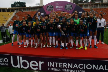 SAO PAULO, SP, BRAZIL: Brezilya 'daki iki Campeonato Brasileiro Srie A takımı arasında futbol maçı