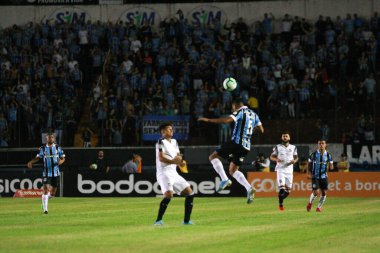 Porto Alegre - Ekim 02, 2019: Gremio 'ya karşı oynanan maçta, Amerika' nın Copa Libertadores takımının yarı finallerinde 1. maçta geçerlidir.