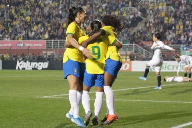 SAO PAULO, SP, BRAZIL: Brezilya 'daki iki Campeonato Brasileiro Srie A takımı arasında futbol maçı