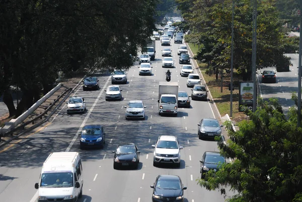 Traffic Sao Paulo October 2020 Sao Paulo Brazil Heavy Traffic — Stock Photo, Image