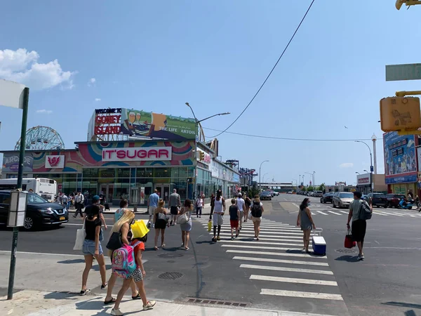 Juli 2020 Coney Island Brooklyn New York Usa Beweging Van — Stockfoto