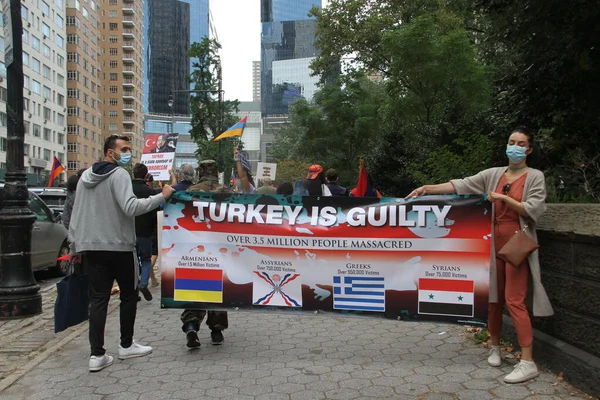 Nuevo Protesta Pacífica Favor Paz Para Los Armenios Nueva York —  Fotos de Stock