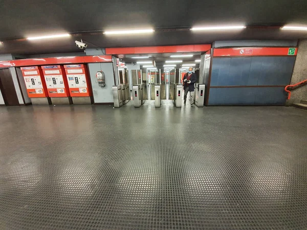 Strade Negozi Milano Durante Pandemia Del Covid — Foto Stock