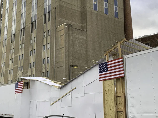 Brooklyn Estados Unidos 2020 Covid Obrigado Todos Funcionários Hospital Wyckoff — Fotografia de Stock