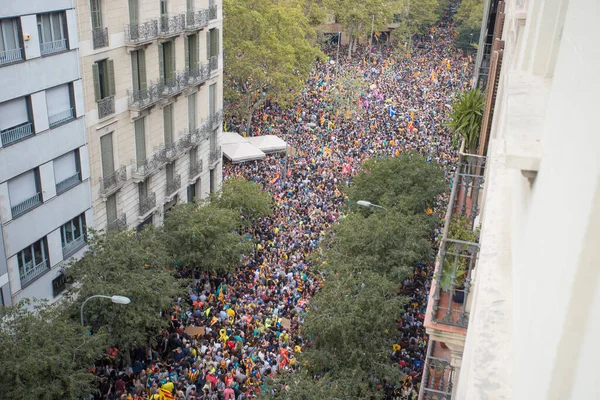 Barcelone Esp Catalogne 2019 Manifeste Pour Indépendance Barcelone Espagne — Photo