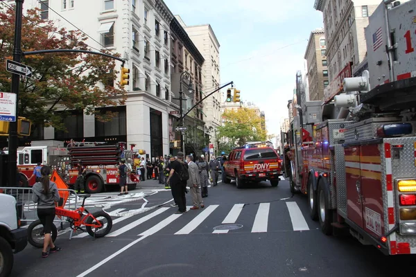 Octubre 2020 Nueva York Una Importante Fuga Gas Edificio Calle —  Fotos de Stock