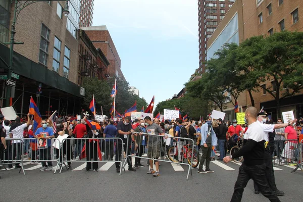 Nuevo Protesta Pacífica Favor Paz Para Los Armenios Nueva York —  Fotos de Stock