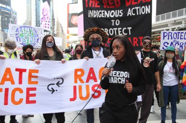 NEW YORK, 28 / 08 / 2020 - Siyahi HAYATLARI DURANTE O 57 ANIVERSARIO DA HISTORICA MARCHA DE MARTIN LUther King