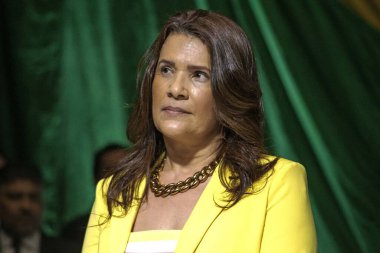 Eyalet milletvekili Veleria Bolsonaro PSL siyasi partisinden ihraç edildi. 28 Eylül 2020, Sao Paulo, Brezilya: Eyalet milletvekili Valeria Bolsonaro, PSL siyasi partisinden kovuldu.