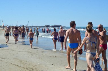 FLORIANOPOLIS, SC, 17.01.2020 - MOVIMENTACAO JURthe-INTERNACIONAL - Praia de Jurere Internacional Hareketi Florianopolis 'in kuzeyinde yer almaktadır. 