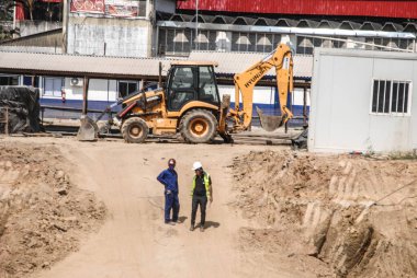 Sao Paulo Belediye Başkanı Tabaos Barajı 'nı ziyaret etti. 14 Eylül 2020, Sao Paulo, Brezilya: Sao Paulo Belediye Başkanı Bruno Covas, Taboao Reservoir - Aricanduva 2 'nin çalışmalarını ziyaret etti.,
