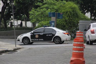 Rio de Janeiro Belediye Başkanı 'nın yolsuzluktan tutuklanması. 22 Aralık 2020, Rio de Janeiro, Brezilya: Rio de Janeiro Belediye Başkanı Marcelo Crivella tutuklanmasını tanımlamak için Rio de Janeiro Adliyesi 'nde (TJRJ) 