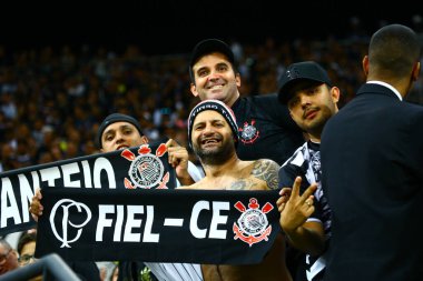 SAO PAULO - OCT 19, 2019: CORINTHIANS during the match between valid for the 27th round of the Brazilian Championship, at the Corinthians Arena in Itaquera