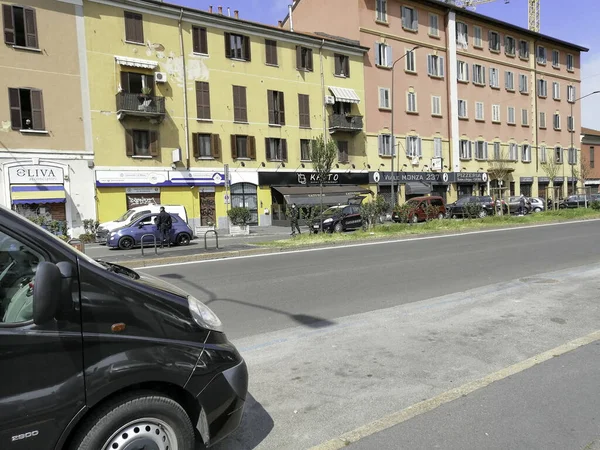 Int Beweging Milaan Midden Van Covid April 2020 Milaan Italië — Stockfoto