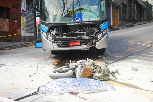 Nehoda Autobusovém Nádraží Grajau Sao Paulo 2020 Sao Paulo Brazílie — Stock fotografie