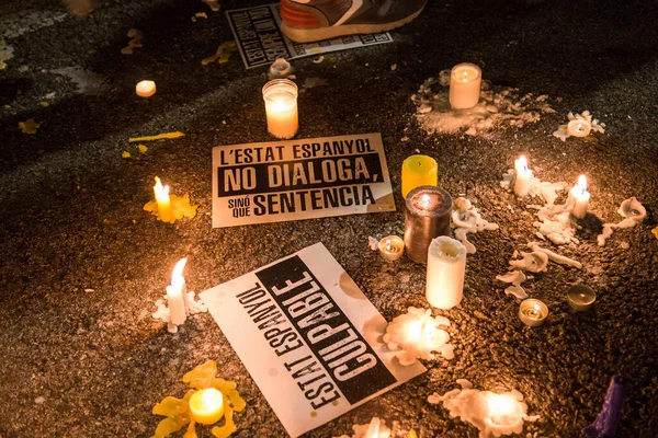 Barcelona Spanien 2019 Protest Für Die Freiheit Kataloniens — Stockfoto