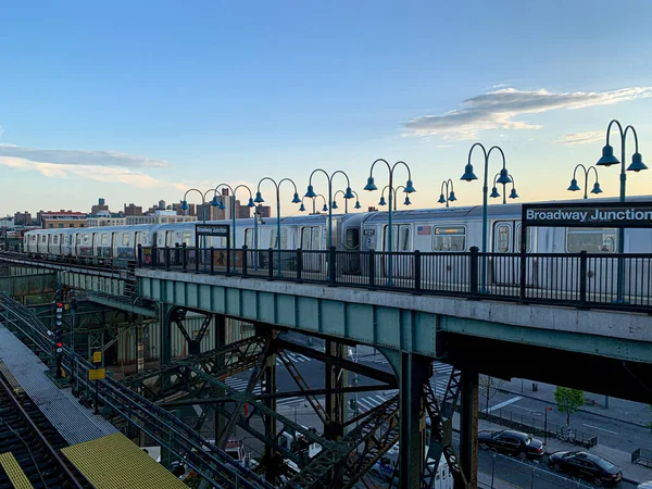 Brooklyn Usa 2020 Meter Line Repairs Hurricane Sandy Damaged Rail — Stock Photo, Image