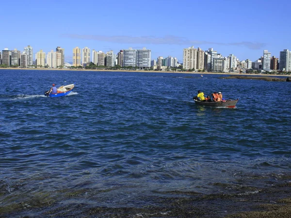 (INT) Movement of people at Itatiaia Island. January 20, 2021, Vila Velha, Espirito Santo, Brazil: Movement of people on the island of Itatiaia, ideal place to spend hours with the family. It is 1.5 KM from Itapoa beach and has several options for bo