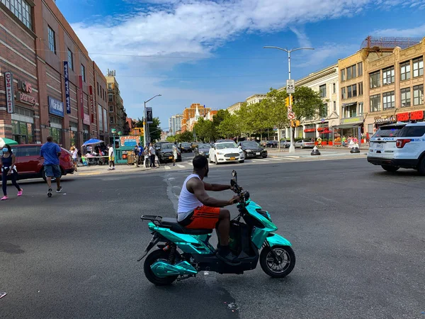 Harlem Usa 2020 Travel Vendors Streets Usa Straatverkopers Zijn Zien — Stockfoto