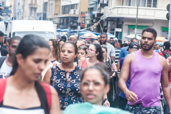 Sao Paulo 2019 Movement Movement Region Rua Marco Downtown Sao —  Fotos de Stock