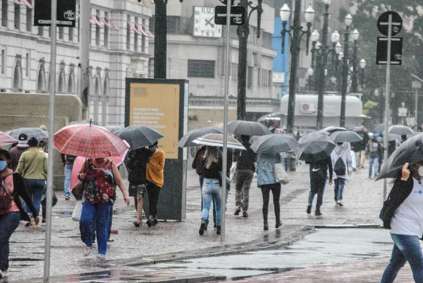 Sao Paulo 2020 Deszcz Mieście Sao Paulo — Zdjęcie stockowe