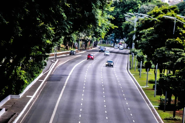 Sao Paulo 2020 Transito Avenida São Paulo — Fotografia de Stock