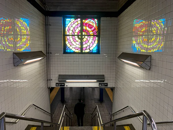 Covid Rörelse Tunnelbanan 2020 Brooklyn New York Usa Människors Rörlighet — Stockfoto