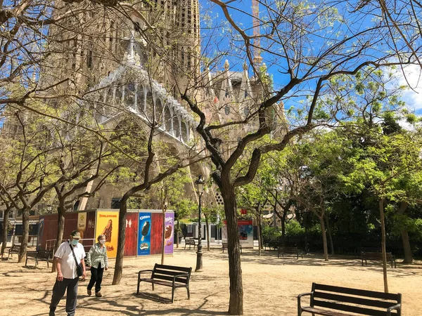 Covid Movimiento Barcelona Mayo 2020 Barcelona España Con Relajación Distancia —  Fotos de Stock